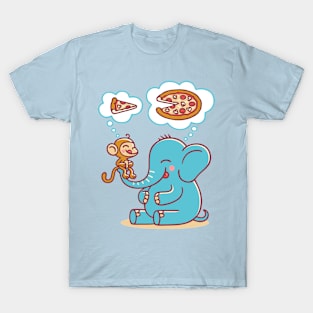 sharing a pizza T-Shirt